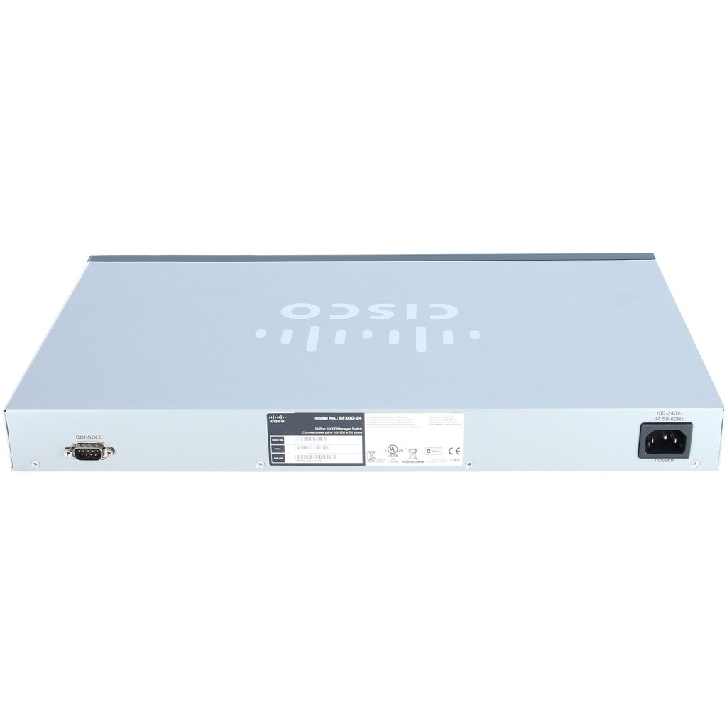 Cisco Small Business 300 Series SF300-24 Managed Switch, 24-port 10/100 & 2x 10/100/1000 & 2 combo mini-GBIC ports