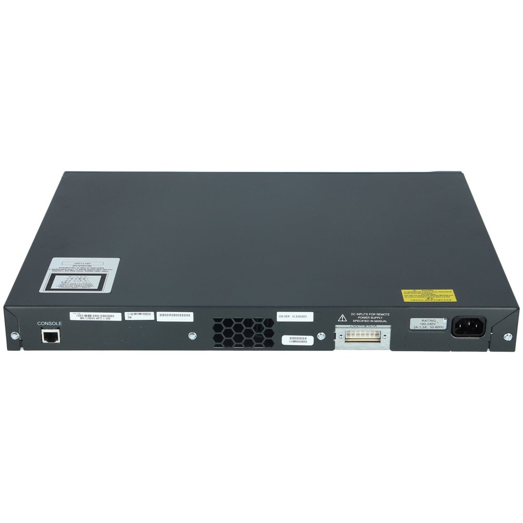 Cisco Catalyst 2960G 44 10/100/1000 ports and 4 dual-purpose uplinks (each dual-purpose uplink port has one 10/100/1000 Ethernet port and 1 SFP-based Gigabit Ethernet port, 1 port active), LAN Base Image