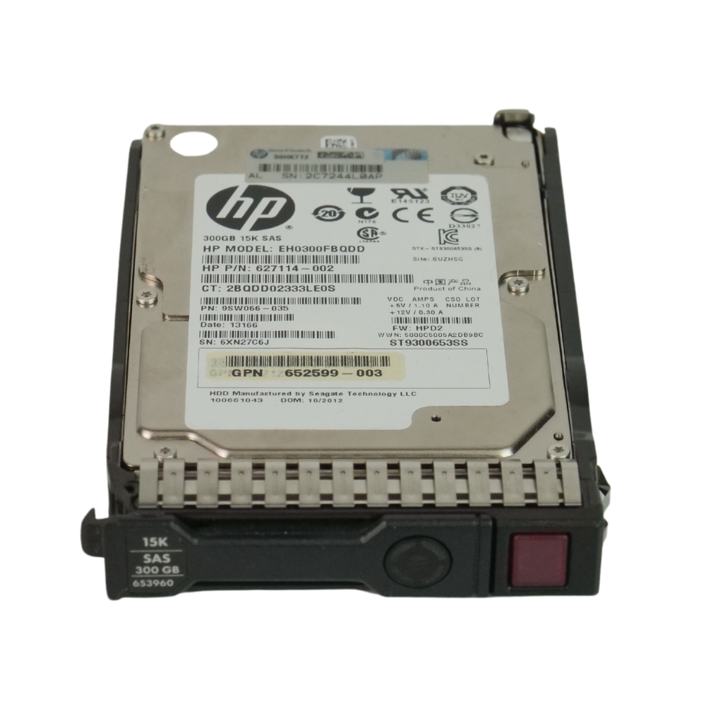 652611‑B21 | HPE 300 GB SAS 15 Krpm 2.5-inch Hot Plug with Cart