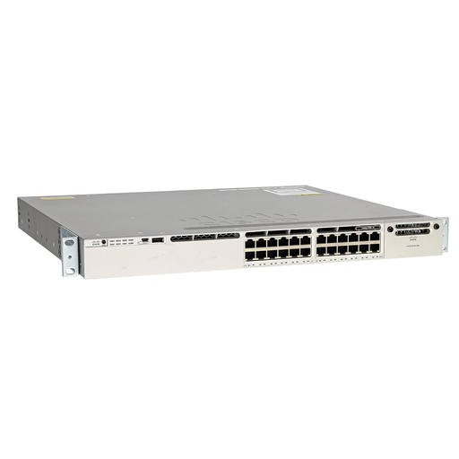 [WS-C3850-24T-S] Cisco Catalyst 3850 Stackable 24 10/100/1000 Ethernet ports, with one 350WAC power supply  1 RU, IP Base feature set
