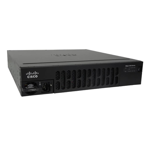[ISR4351-AX/K9] Cisco 4351 ISR with 3 onboard GE, 3 NIM slots, 1 ISC slot, 2 SM slots, 4 GB Flash Memory default, 4 GB DRAM default with Application Experience (AX) bundle