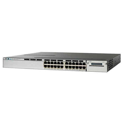 [WS-C3750X-24T-L] Cisco Catalyst 3750X Stackable 24 10/100/1000 Ethernet ports, with one 350W AC power supply 1 RU, LAN Base