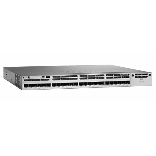 [WS-C3850-24XS-E] Cisco Catalyst 3850 Stackable 24 SFP+ Ethernet ports, with one 715WAC power supply  1 RU, IP Services feature set