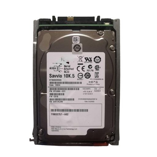 005049804 | Disco duro SAS de 600 GB, 10 K y 2,5" para VNX con carrito