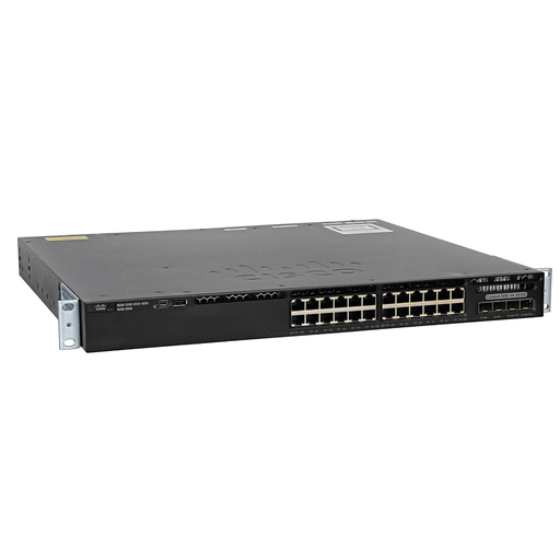 [WS-C3650-24TD-S] Cisco Catalyst 3650 Standalone with Optional Stacking 24 10/100/1000 Ethernet and 2x10G Uplink ports, with one 250WAC power supply, 1 RU, IP Base feature set