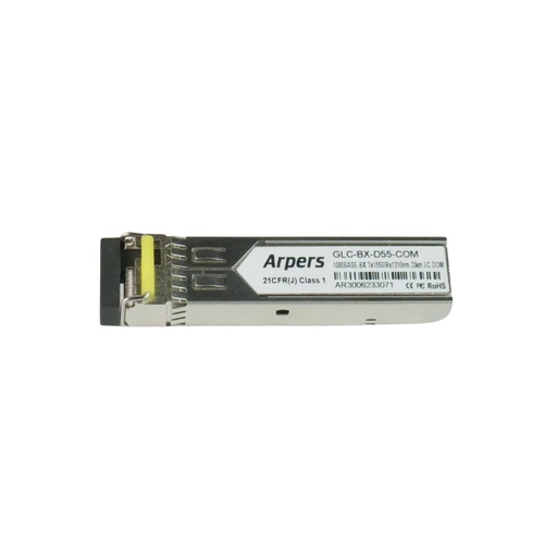 [GLC-BX-D55-COM] GLC-BX-D55-COM Arpers 1000BASE-BX-D55, Tx1550nm/Rx1310nm, SMF, 20km, LC simplex, DOM for Cisco