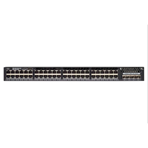 [WS-C3650-48TD-E] Cisco Catalyst 3650 Standalone with Optional Stacking 48 10/100/1000 Ethernet and 2x10G Uplink ports, with one 250WAC power supply, 1 RU, IP Services feature set