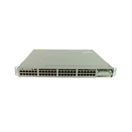 [WS-C3850-48P-S] Cisco Catalyst 3850 Stackable 48 10/100/1000 Ethernet PoE+ ports, with one 715WAC power supply  1 RU, IP Base feature set